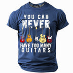 Never Have Too Many Guitars Funny Graphic Hobby Tee