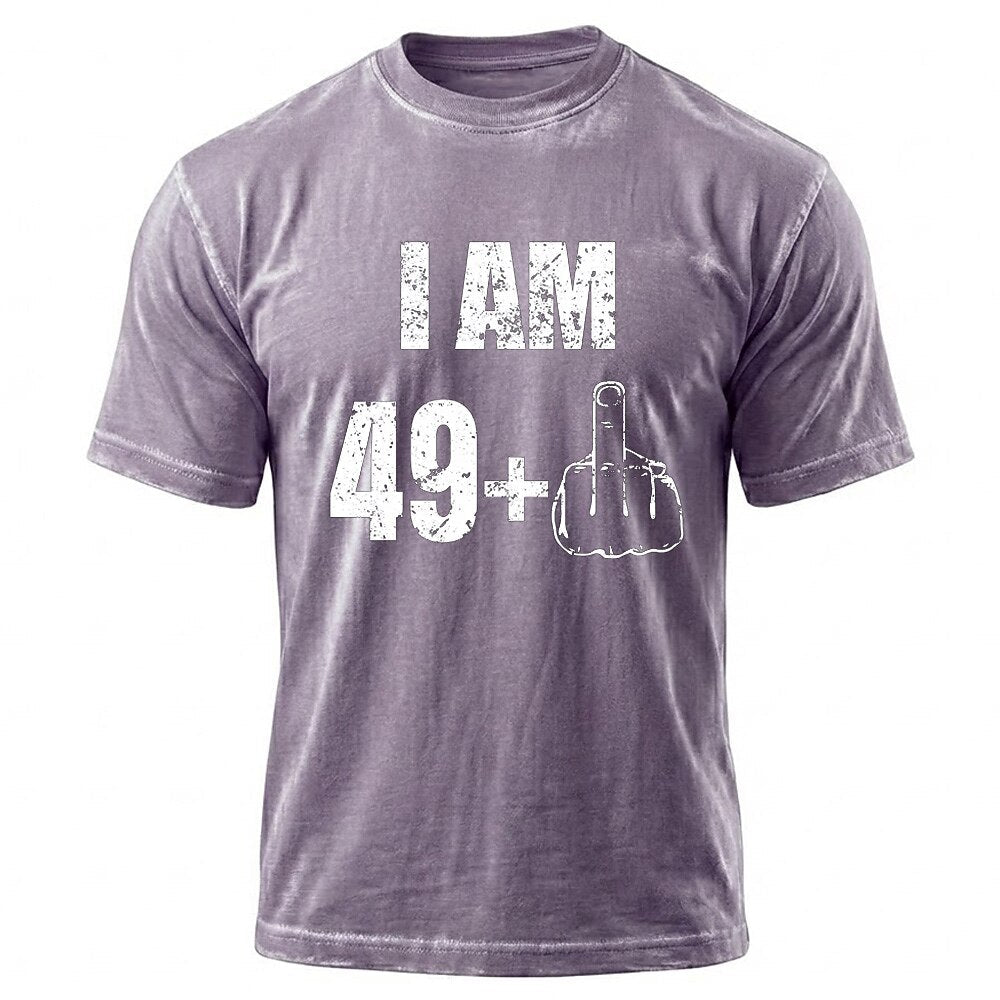 Men's 50th Birthday Aging Quote Short Sleeve Vintage T shirt