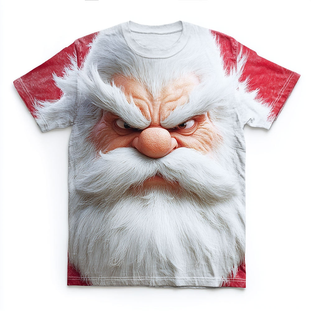 Santa Claus Christmas Designer Party Street Artistic Graphic Tee