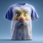 Santa Claus Christmas 3D Artistic Vacation Street Graphic Tee