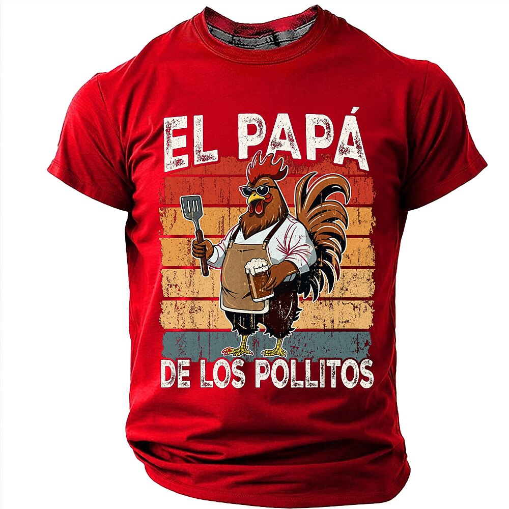 Papa Rooster BBQ Humor Graphic Tee