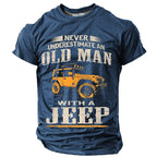 Old Man Jeep Warning Vintage Graphic Tee