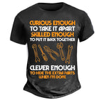 Curious Mechanic Extra Parts Graphic Tee