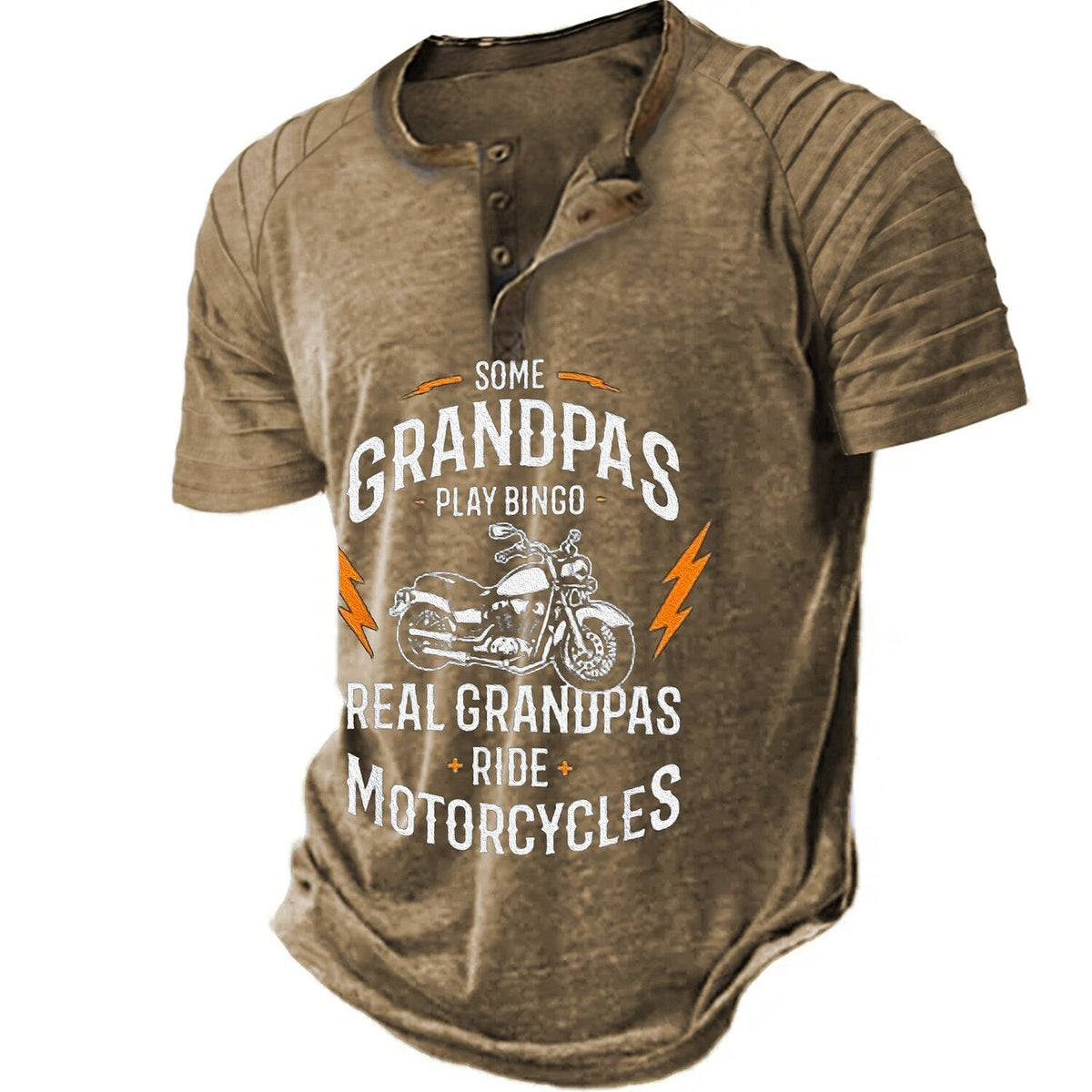 Real Grandpas Ride Motorcycles Funny Biker Grandpa Graphic Tee