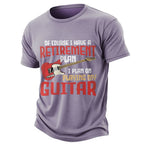 Retirement Plan Playing My Guitar Funny Washed Graphic Tee