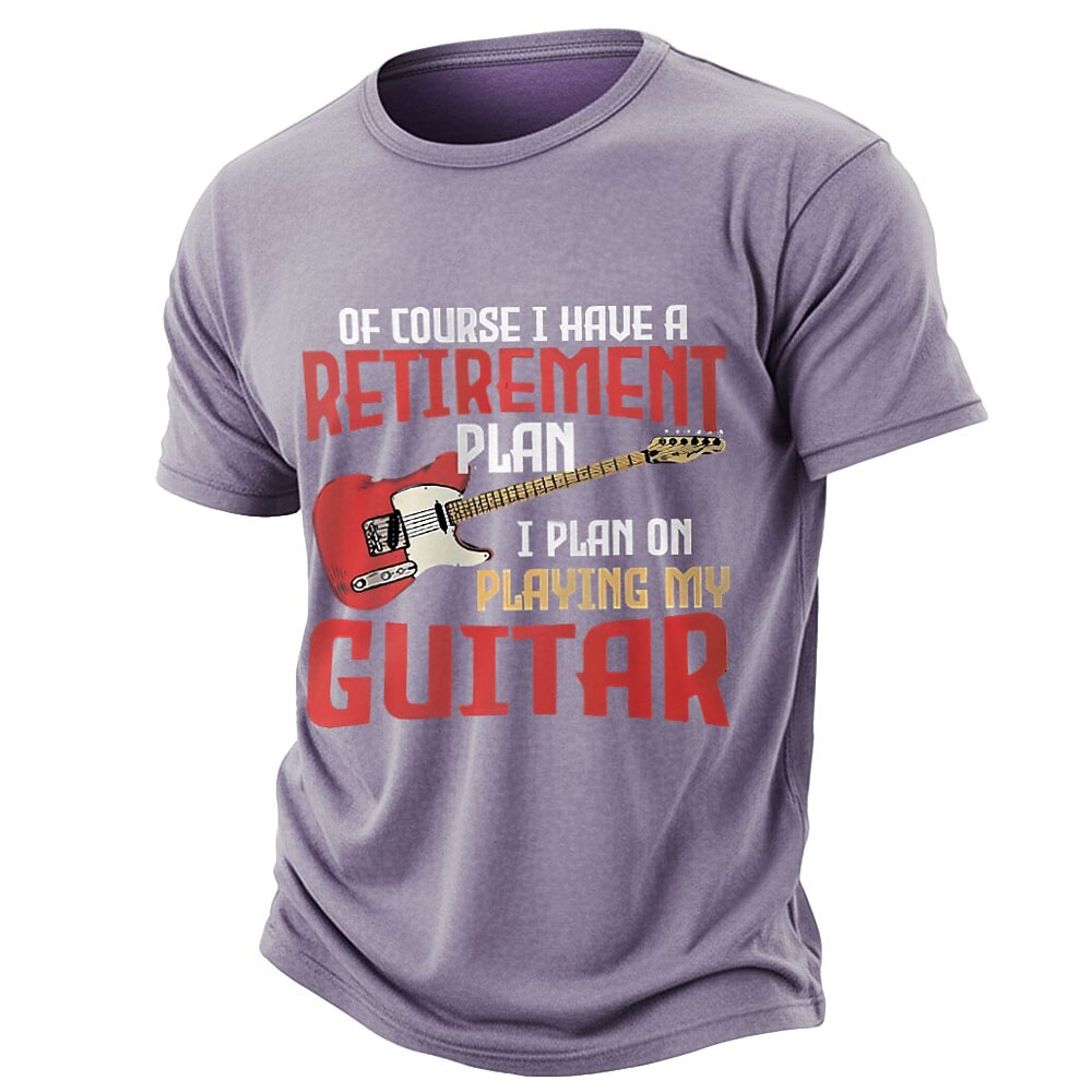 Retirement Plan Playing My Guitar Funny Washed Graphic Tee