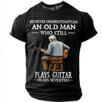 Seventies Guitar Player Humor Graphic Tee