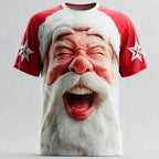 Santa Claus Christmas 3D Artistic Party Street Graphic Tee