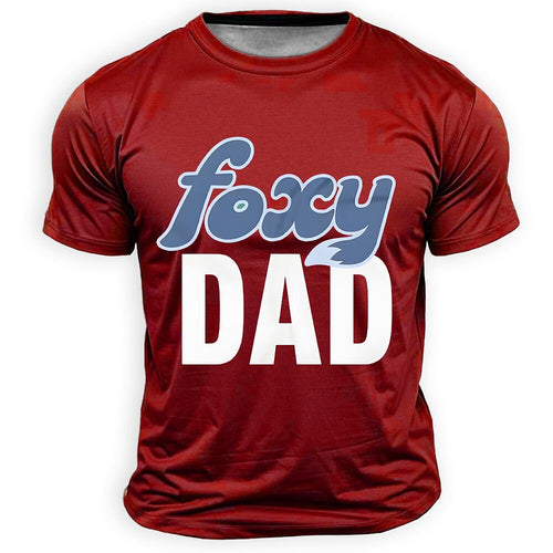 Classic Foxy Dad Tail Humor Graphic Tee