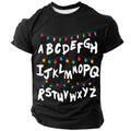 Christmas Lights Festive Holiday Graphic Casual Short Sleeve Tee
