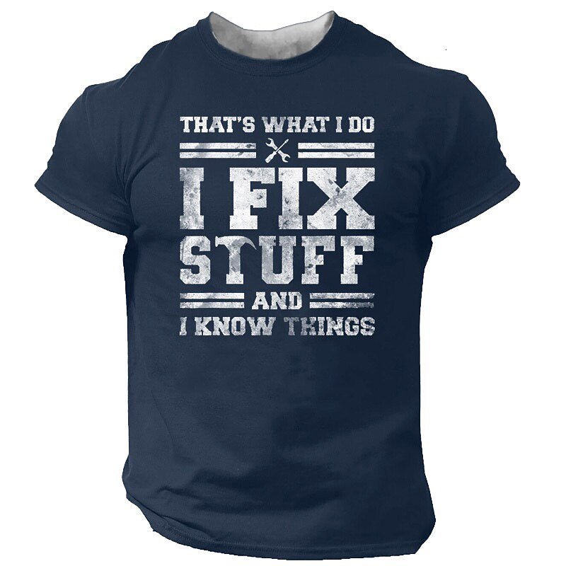 Handyman Fix Stuff Knowledge Graphic Shirt