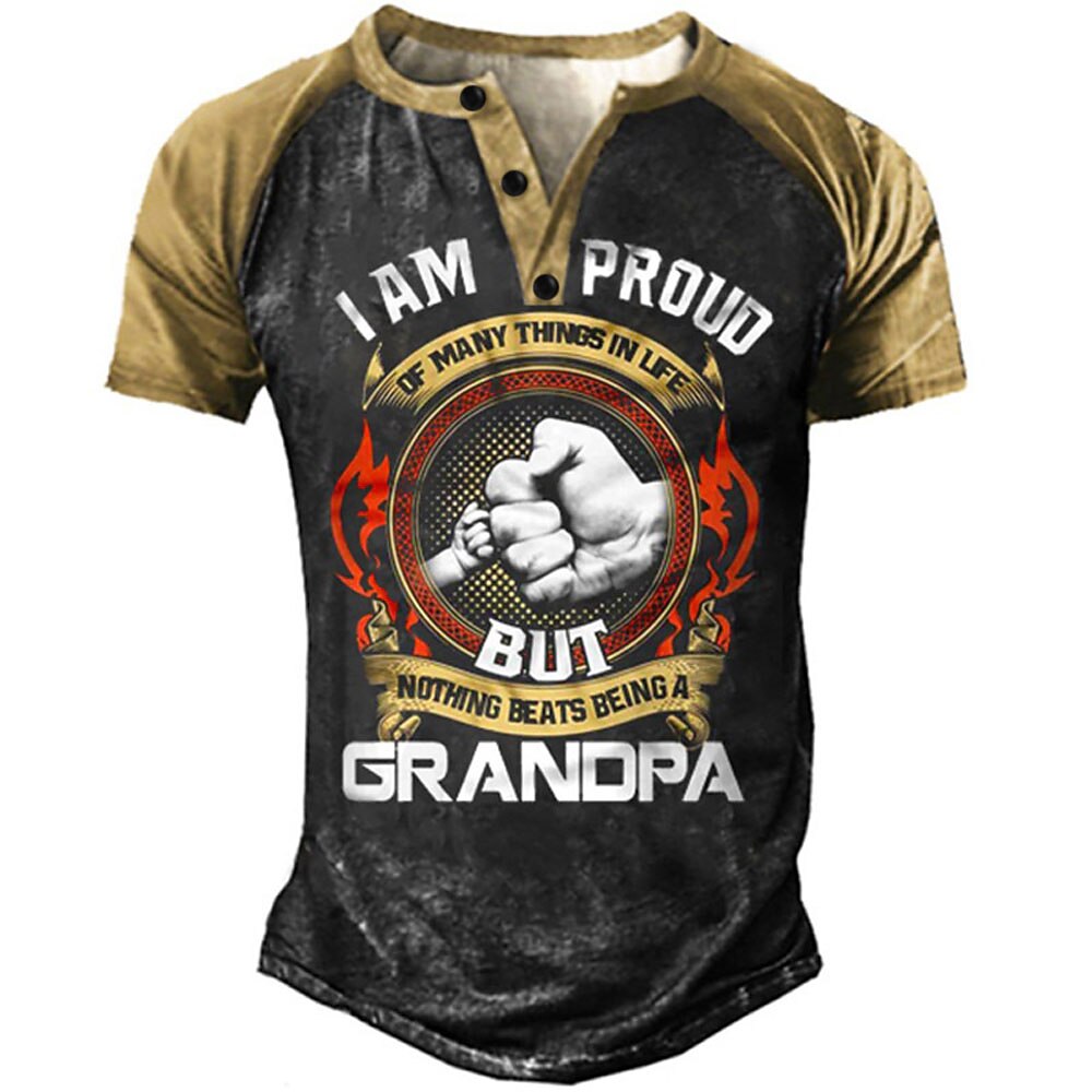 Nothing Beats Being A Grandpa Family Pride Henley Shirt