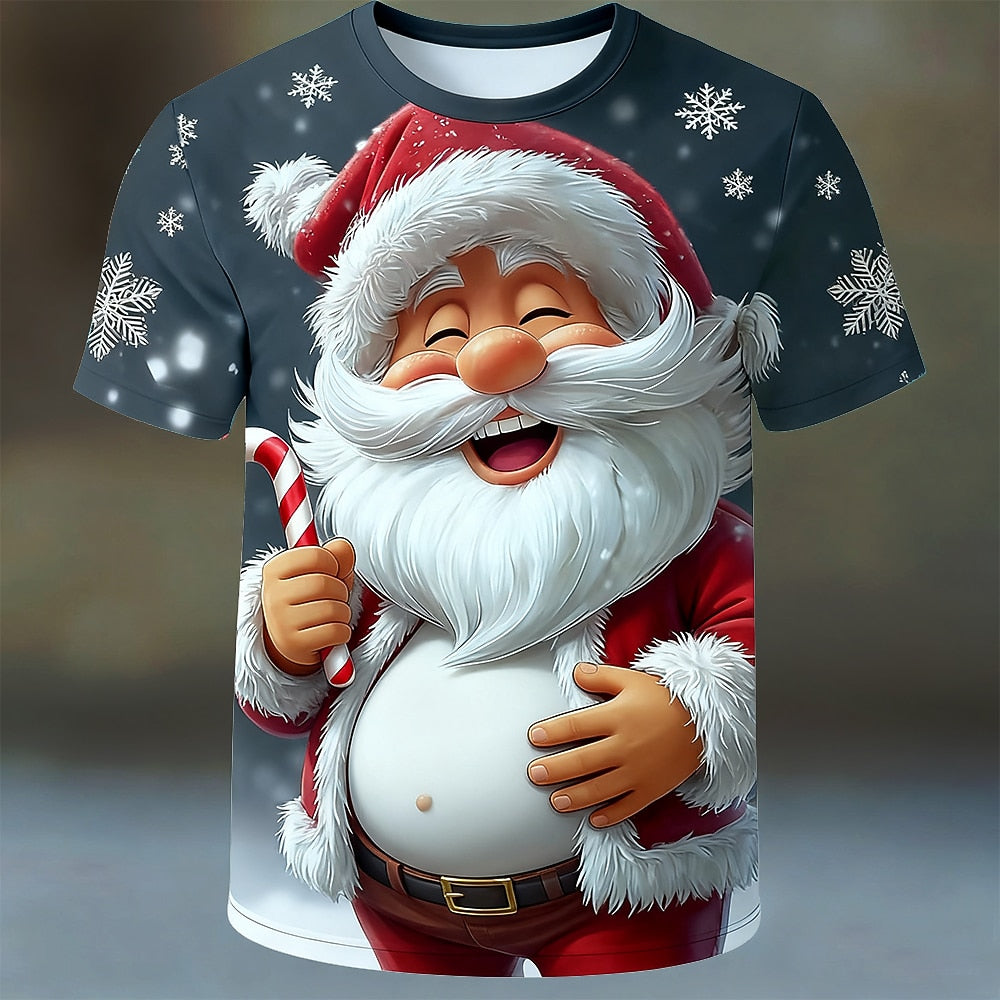 Santa Claus Christmas Designer Artistic Vacation Party Graphic Tee