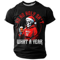 Christmas Santa Claus Beer Quote Casual Short Sleeve Tee