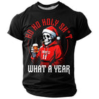 Christmas Santa Claus Beer Quote Casual Short Sleeve Tee