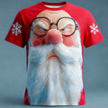 Santa Claus Christmas 3D Designer Vacation Party Graphic Tee