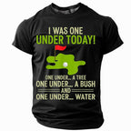 One Under Today Funny Golf Wordplay Graphic Casual Tee