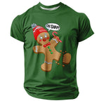 Funny Gingerbread Cookie Christmas Slang Graphic Short Sleeve Tee
