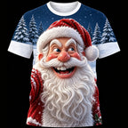 Santa Claus Christmas Designer Daily Party Street Graphic Tee