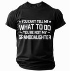 Granddaughter Rules Grandpa Sarcastic Graphic Tee