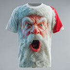 Cartoon Santa Claus Christmas Daily Artistic Vacation Graphic Tee