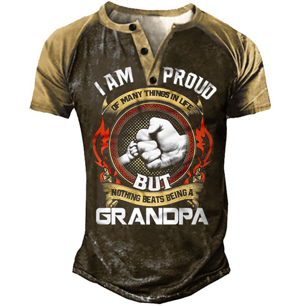 Nothing Beats Being A Grandpa Family Pride Henley Shirt