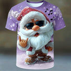 Santa Claus Christmas Daily Artistic Party Street Graphic Tee
