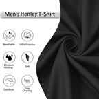 Funny Fishing Retro Angler Graphic Short Sleeve Henley Shirt