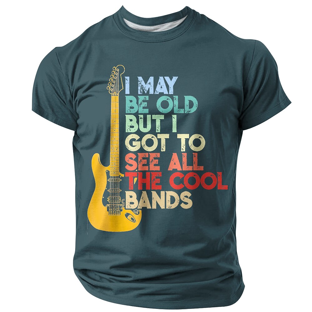 Cool Bands Vintage Guitar Graphic Tee