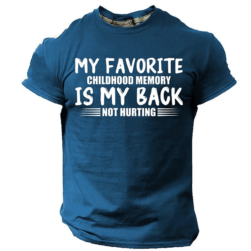 Childhood Memory Back Not Hurting Funny Aging Graphic Tee