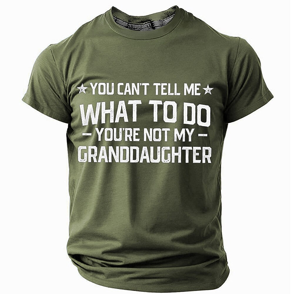 Granddaughter Rules Grandpa Sarcastic Graphic Tee