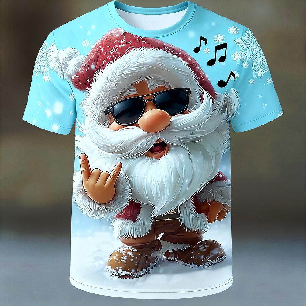 Santa Claus Christmas Daily Artistic Party Street Graphic Tee