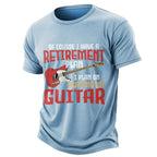 Retirement Plan Playing My Guitar Funny Washed Graphic Tee