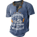 Real Grandpas Ride Motorcycles Funny Biker Grandpa Graphic Tee