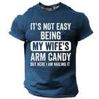 Wife Arm Candy Nailing It Funny Husband Graphic Tee