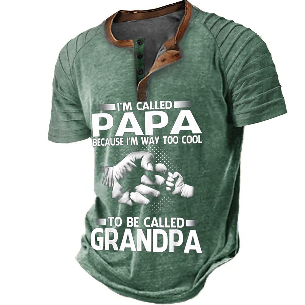 Called Papa Too Cool To Be Grandpa Graphic Tee