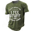 Vintage Fixing Stuff Dad Humor Graphic Tee