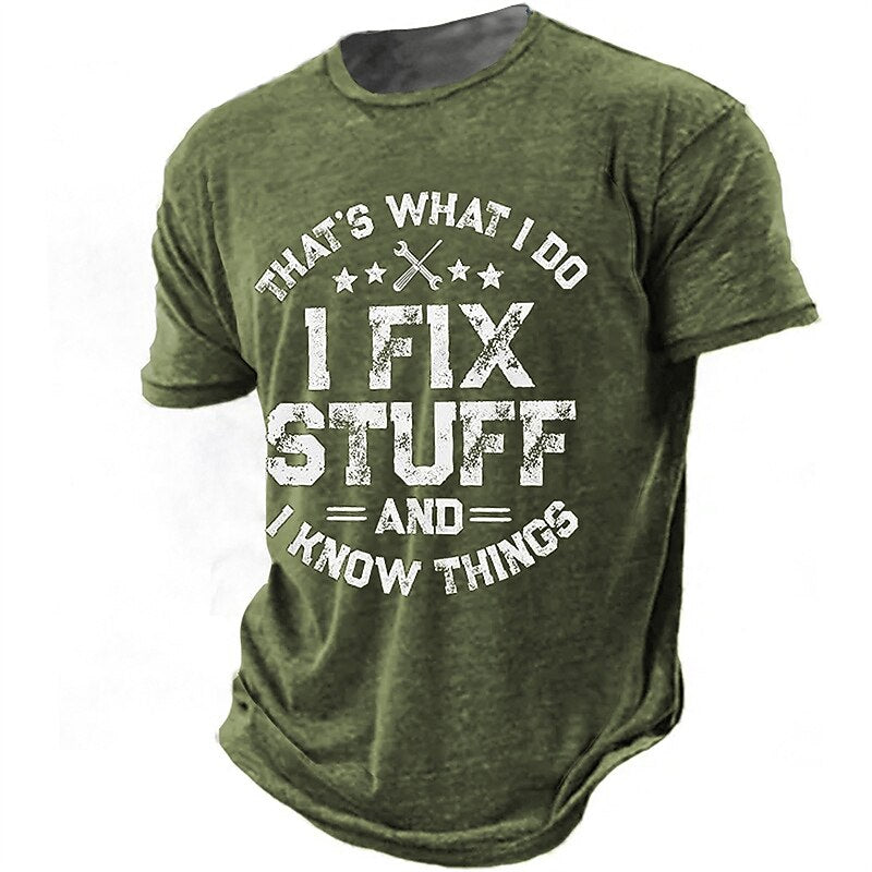 Vintage Fixing Stuff Dad Humor Graphic Tee