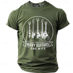Music Festival Funny Guitar Player Graphic Short Sleeve Tee