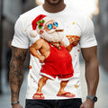Santa Claus Christmas Designer Artistic Street Casual Graphic Tee