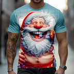 Santa Claus Christmas Daily Designer Vacation Street Graphic Tee