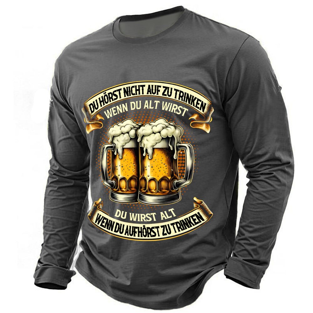 Dont Stop Drinking Stay Young Beer Mugs Graphic Tee
