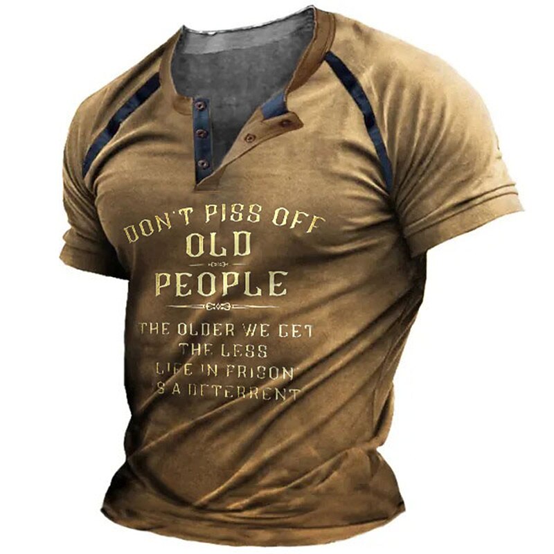Dont Piss Off Old People Funny Vintage Graphic Tee