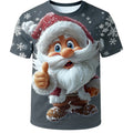 Santa Claus Christmas Artistic Vacation Graphic Short Sleeve Tee