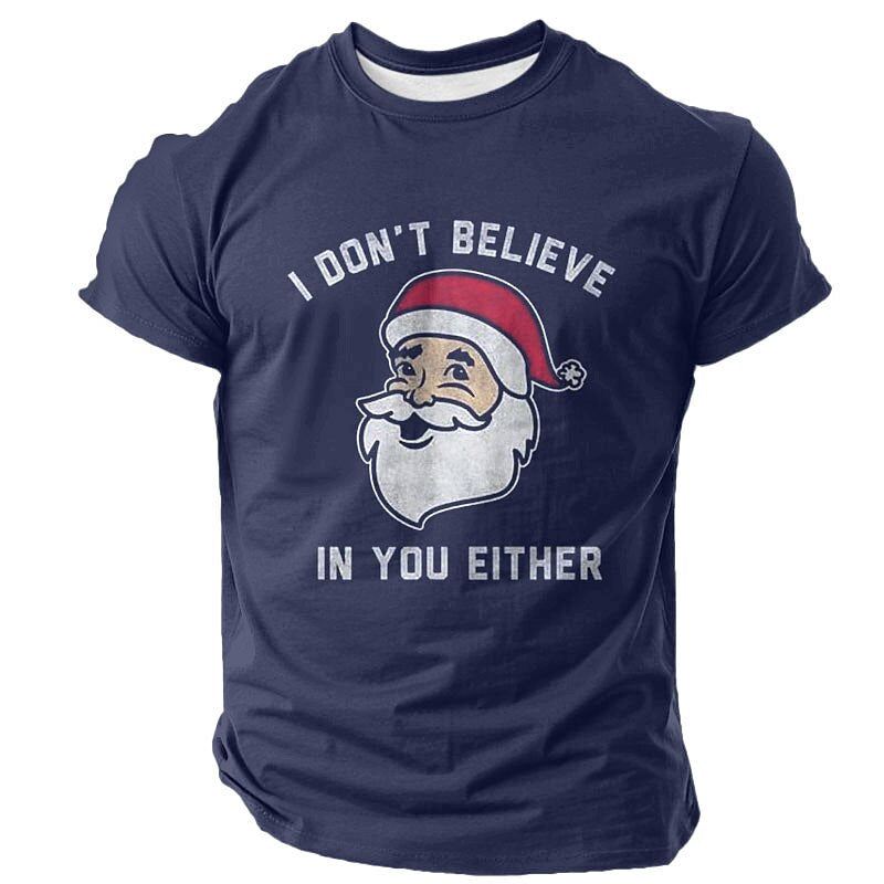 Funny Santa Claus Christmas Holiday Quote Short Sleeve Tee