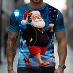Santa Claus Christmas Vacation Party Street Artistic Graphic Tee