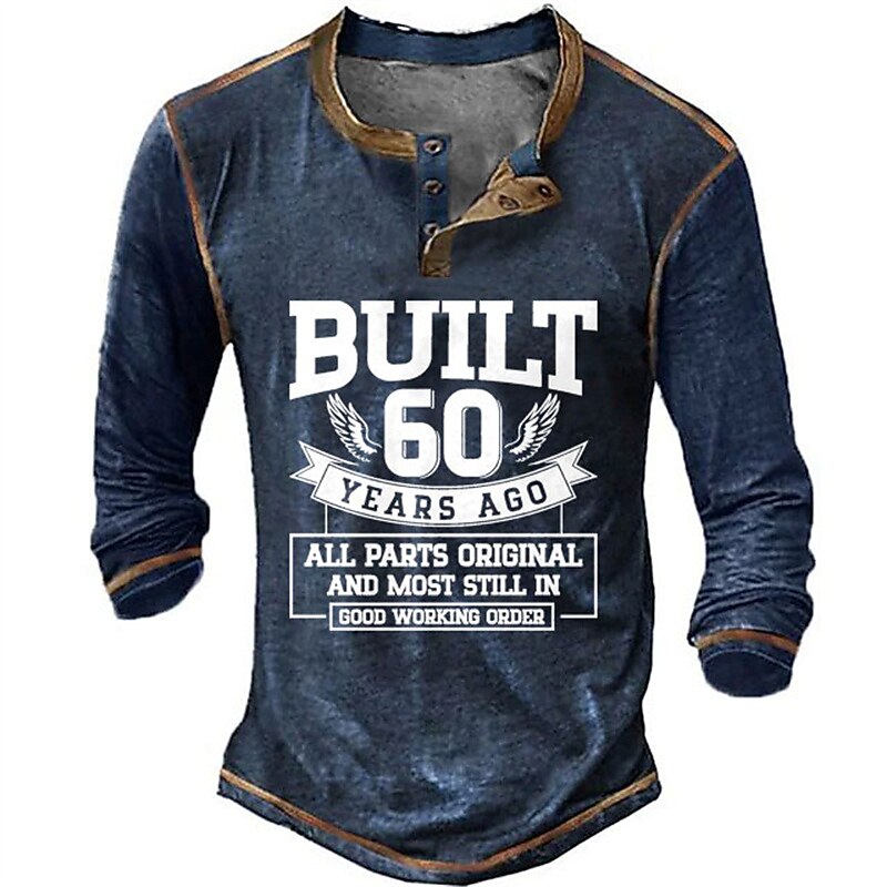 Built Sixty Years Ago All Original Parts Graphic Henley