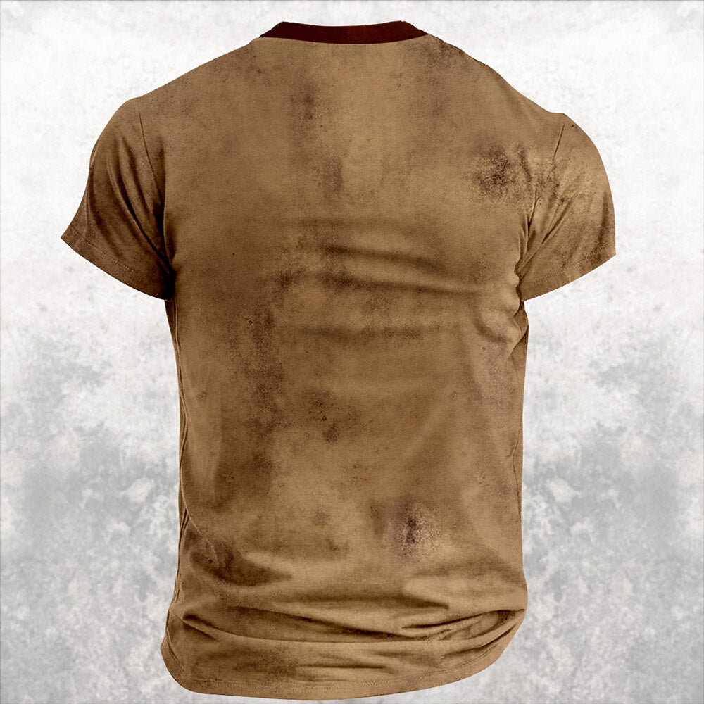 Ride To Live Classic Motorcycle Biker Graphic Henley Shirt