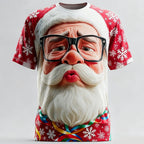 Cartoon Santa Claus Christmas Daily Designer Vacation Graphic Tee