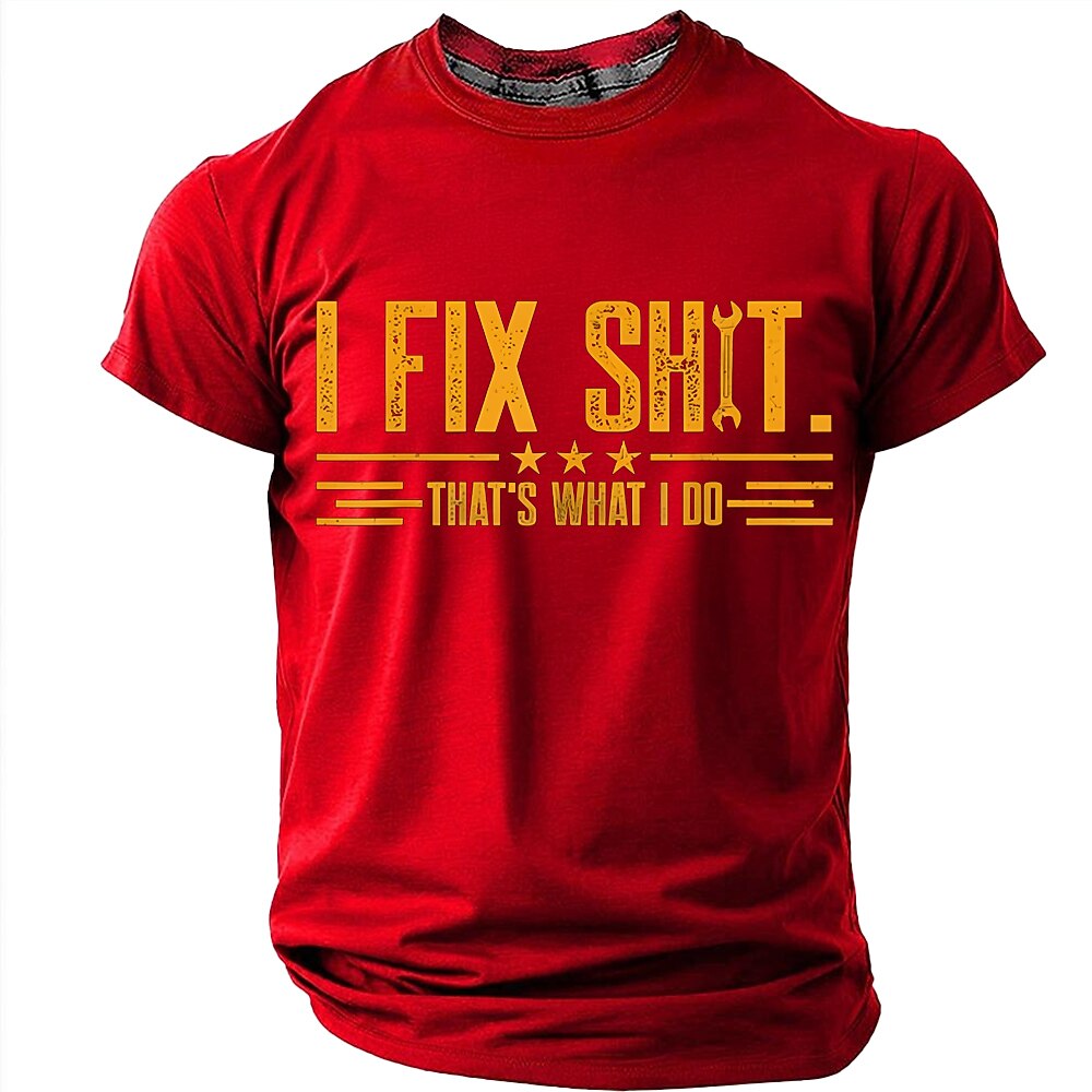 I Fix Stuff Funny Mechanic Handyman Repair Graphic Tee